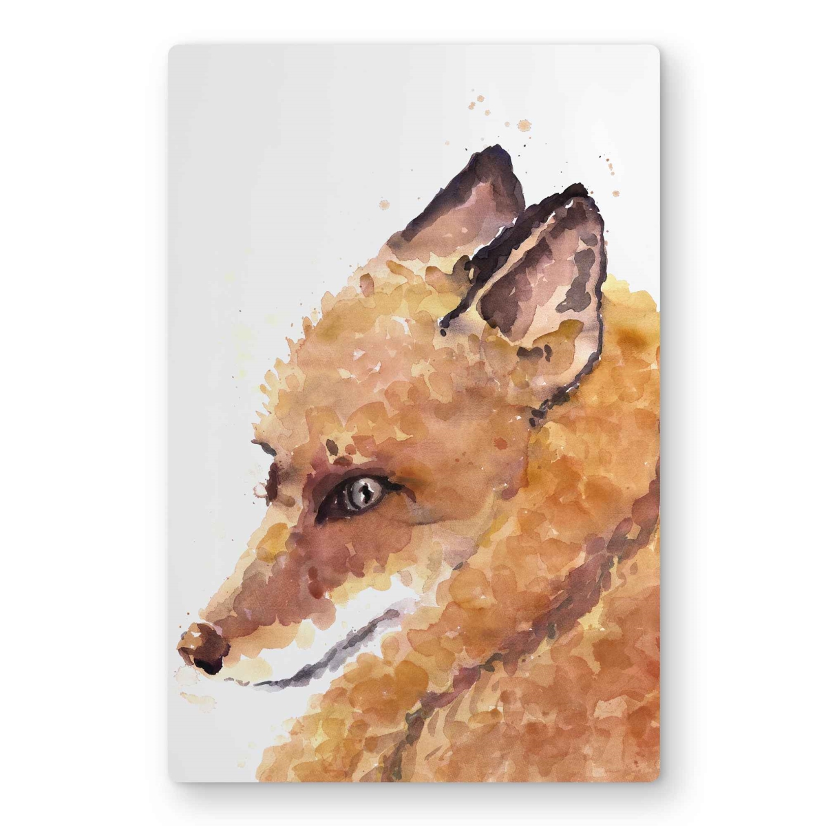 C1MP12182P6U5Y 12 x 18 in. Fox - Bedroom Orange Metal Print Wall Art for Home Decor - Modern Art