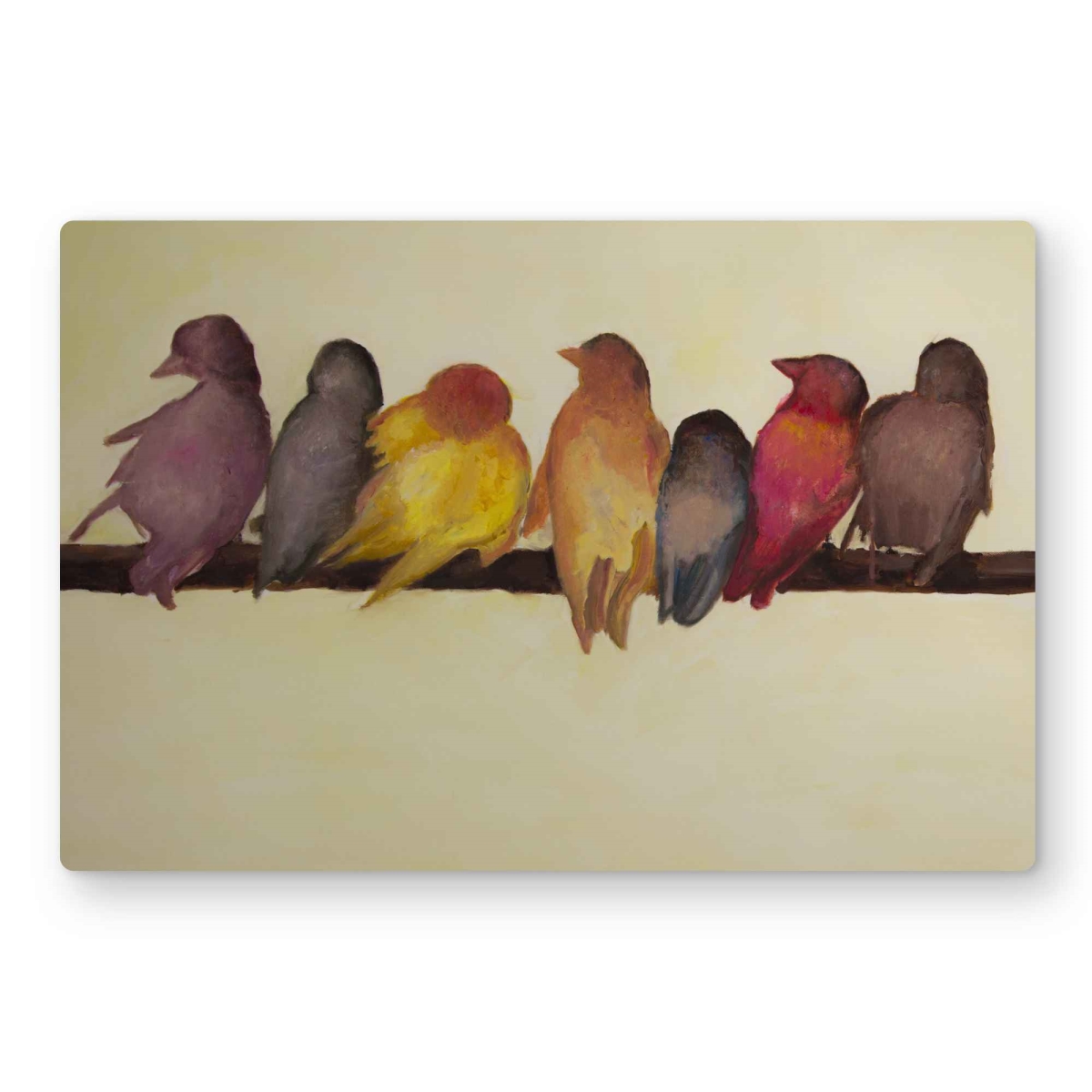 C1MP1218CXVTHV 12 x 18 in. Bird Family - Contemporary Metal Print Wall Art for Home Decor