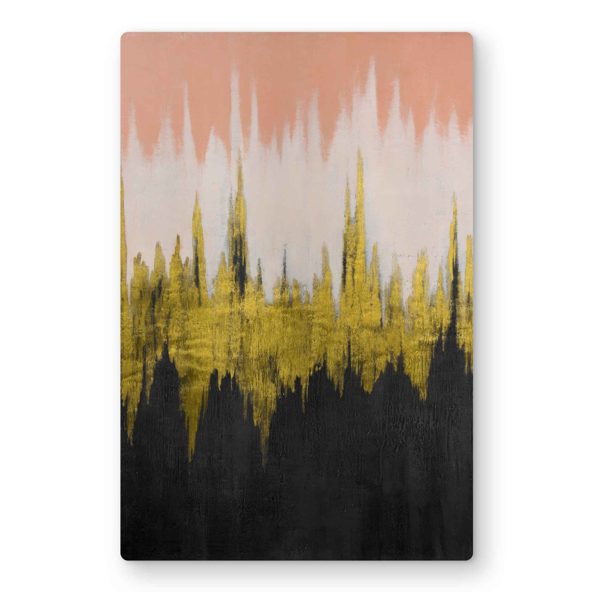 C1MP1218D0LKDP 12 x 18 in. Abstract Zigzag - Contemporary Metal-Print Wall Art for Bedroom Decor