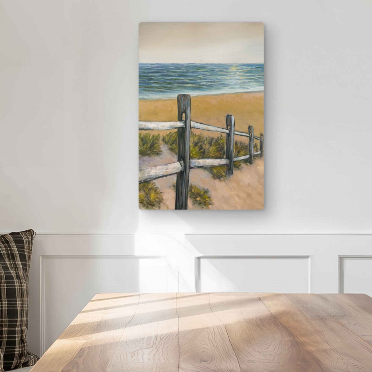 C1MP1218D8VV2H 12 x 18 in. Quiet Seaside - Coastal Blue Metal Print Wall Art for Home Decor