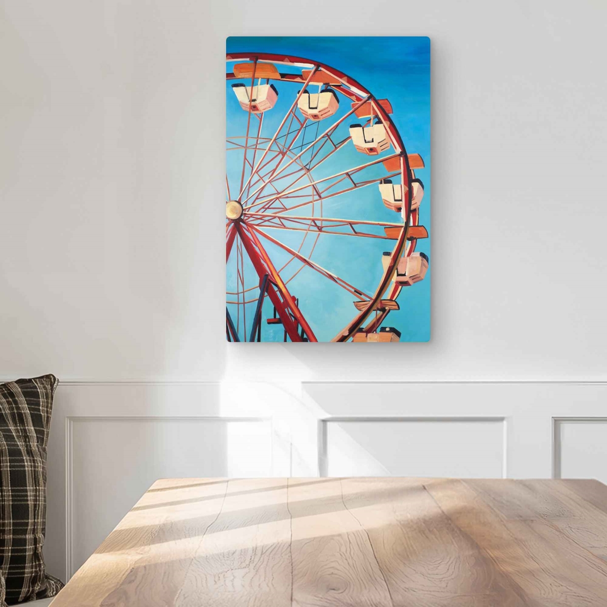 C1MP1218FEXGAK 12 x 18 in. Ferris Wheel by A Beautiful Day Wall Art - Livingroom Hobbies Metal Print