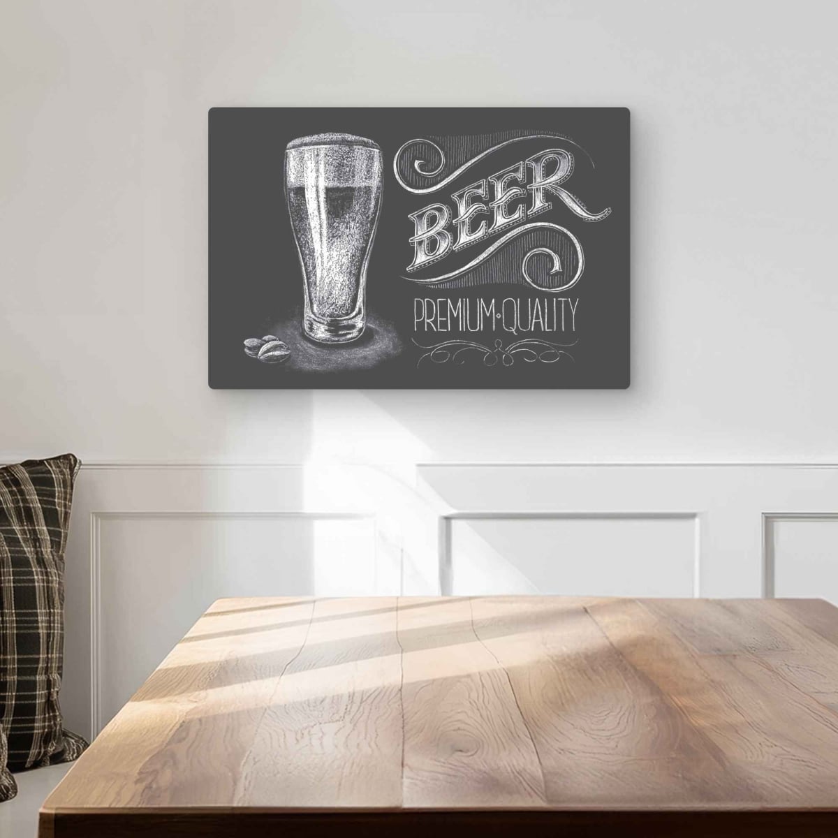 C1MP1218IW92MR 12 x 18 in. Vintage Beer Signboard - Typo & Symbols Metal Print Wall Art for Man Cave
