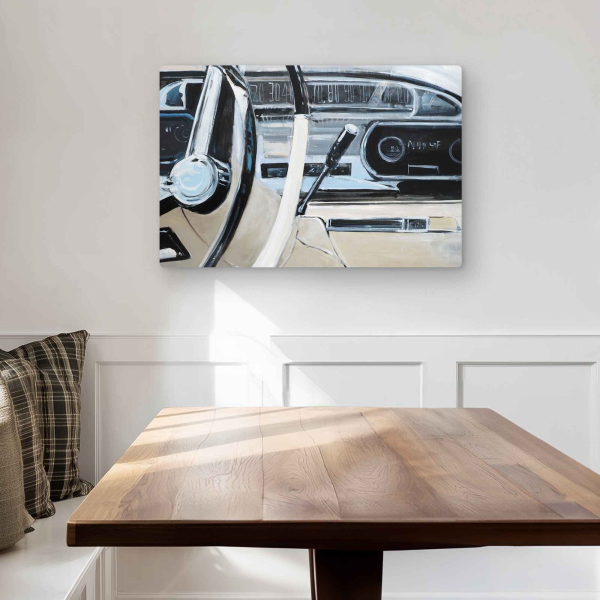 C1MP20301BJZWI 20 x 30 in. 1950s Car Dashboard Metal Print Wall Art - Vintage Home Decor Art