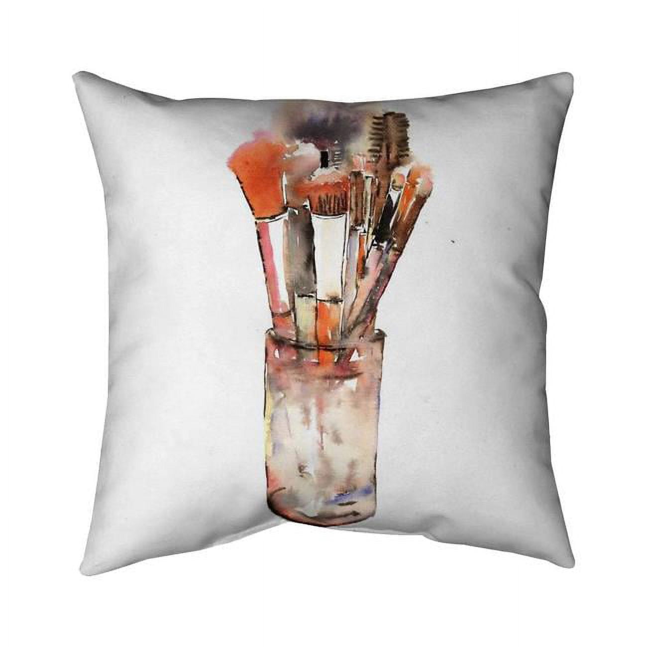 20 x 20 in. Set of Make-Up Brushes-Double Sided Print Indoor Pillow
