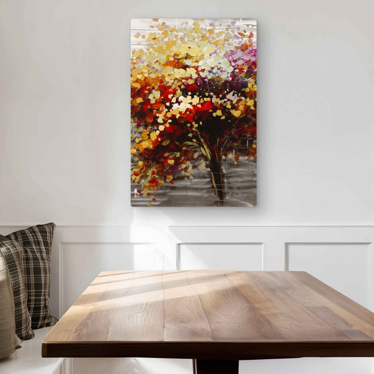 C1MP2030G9LI3C 20 x 30 in. Abstract Colorful Tree - Red Metal Print Wall Art for Bedroom Decor