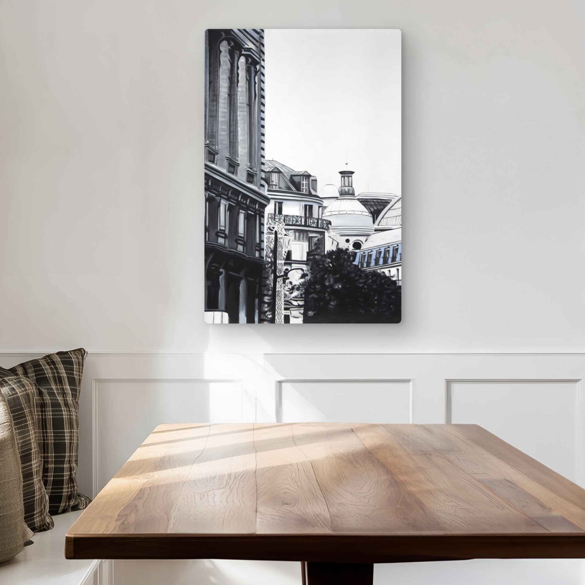 C1MP2030GPKLHS 20 x 30 in. Historic Downtown Bedroom Blue Metal Print Wall Art - Home Decor