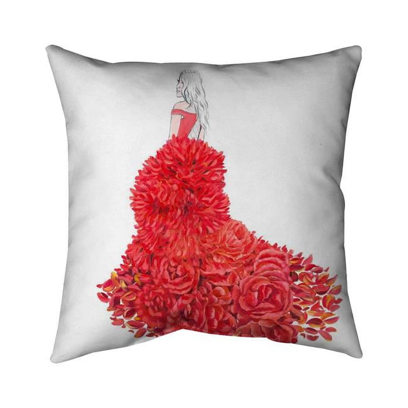 20 x 20 in. Flower Dress-Double Sided Print Indoor Pillow