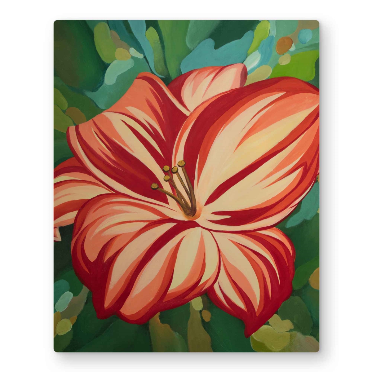 C1MP1620ETUYKQ 16 x 20 in. Blooming Daylilies Metal Print Wall Art - Floral Home Decor Art