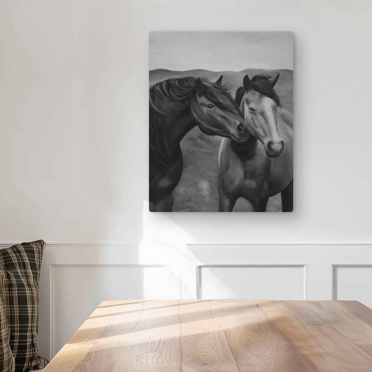 C1MP1620F034P5 16 x 20 in. Tenderness - Black Bedroom Metal Print Wall Art for Home Decor