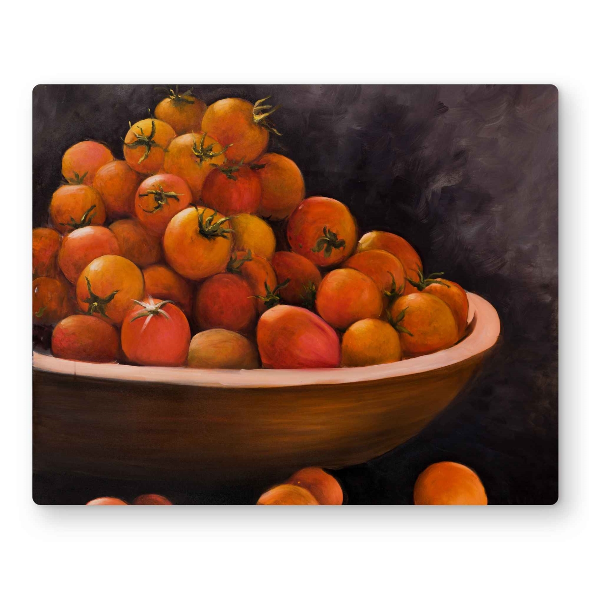 C1MP1620F79H3B 16 x 20 in. Bowl of Cherry Tomatoes Wall Art - Gastronomy Kitchen Metal Print