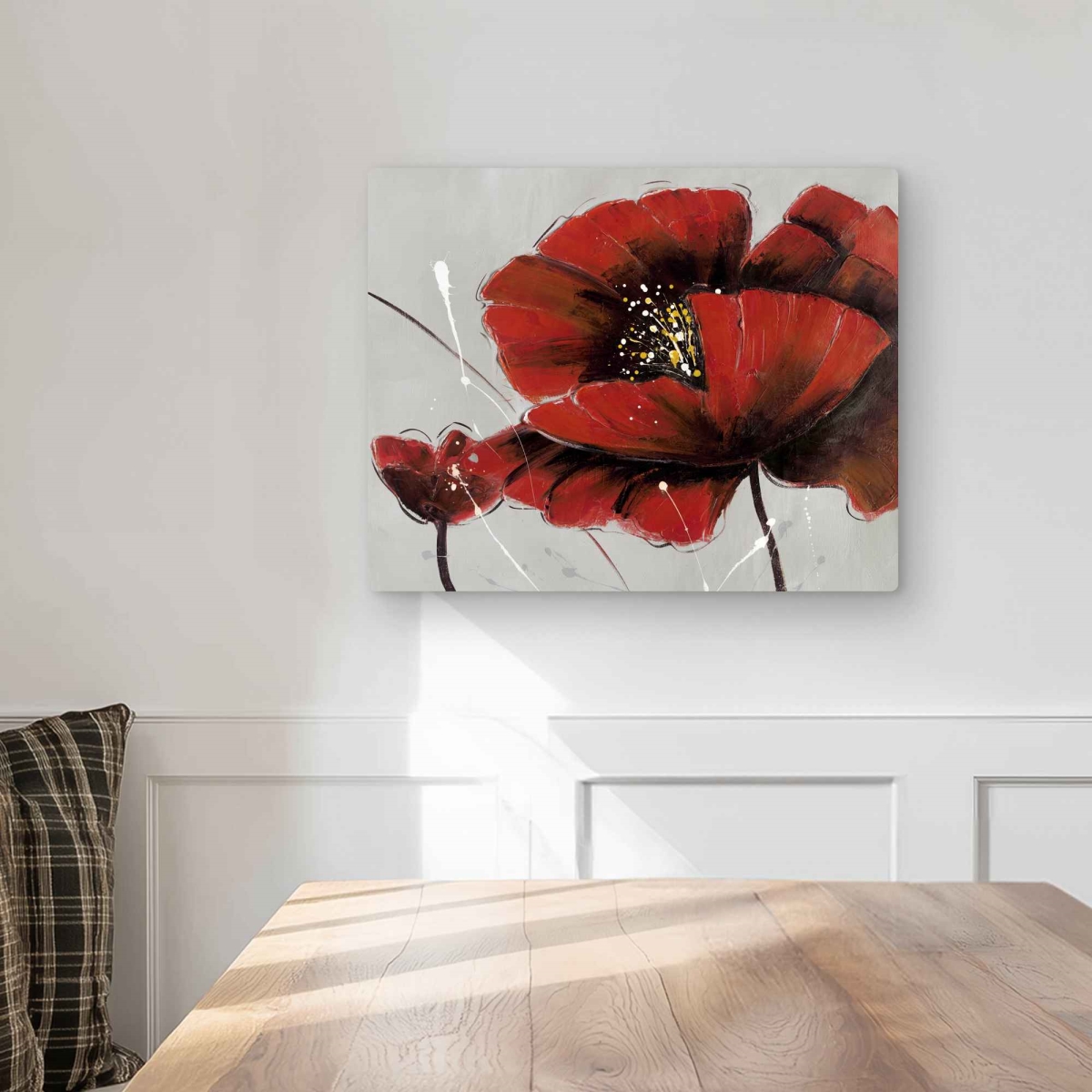 C1MP1620JXILP9 16 x 20 in. Red Poppy Flowers Metal Print Wall Art - Floral Home Decor Art