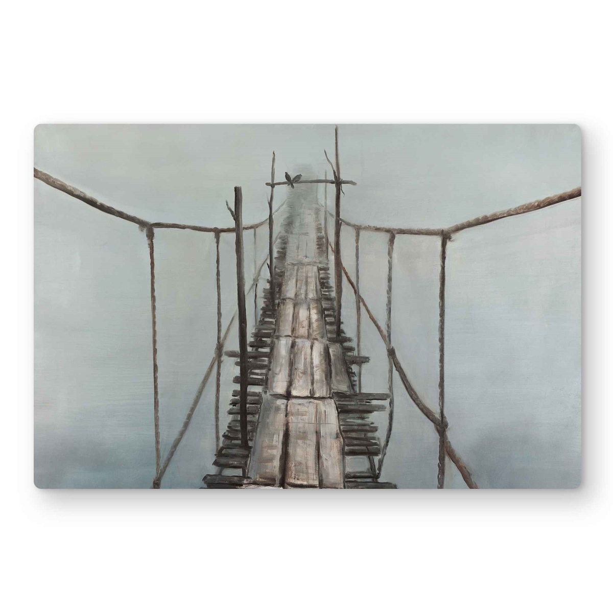 C1MP1218UTFE03 12 x 18 in. Old Abandoned Bridge Metal Print Wall Art - Unique Home Decor Art