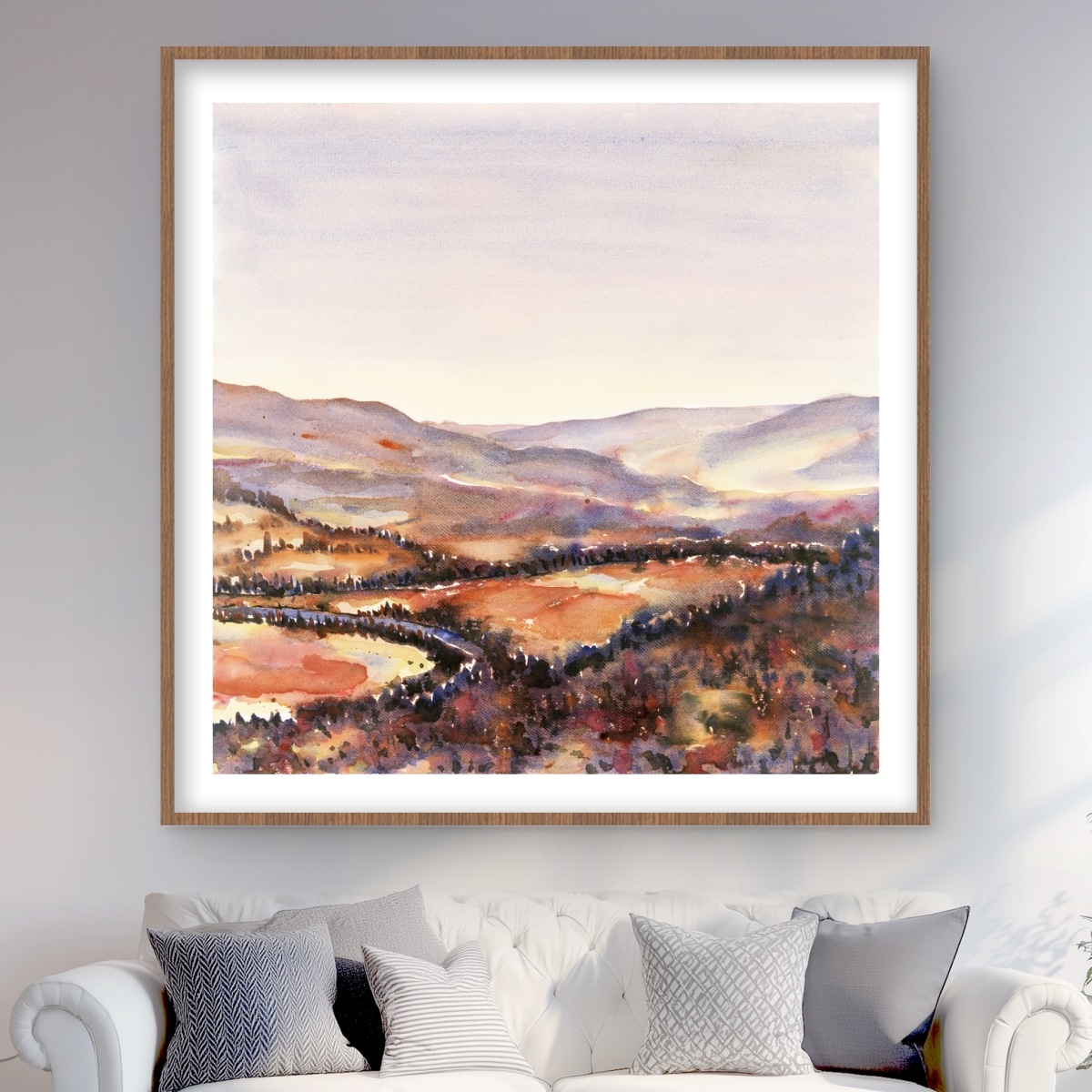 C1FM48485UCWWO 48 x 48 in. Canadian Forest Wall Art - Landscapes Trees Framed Matted Print Decor