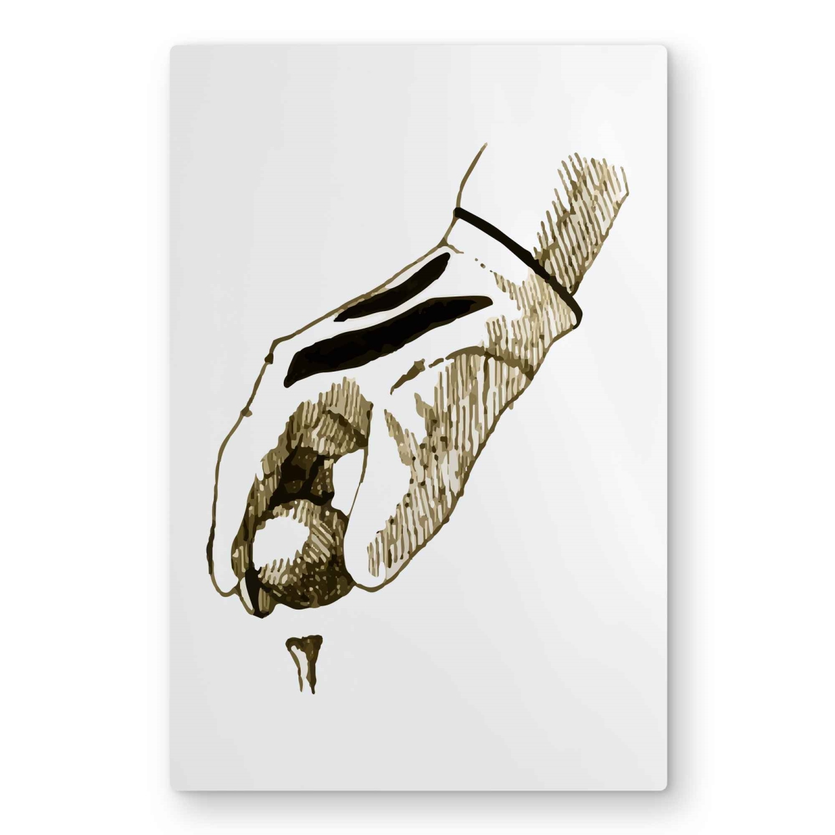 C1MP20309FQ8IJ 20 x 30 in. Golf Glove Illustration Wall Art - Man Cave Sports Metal Print Decor