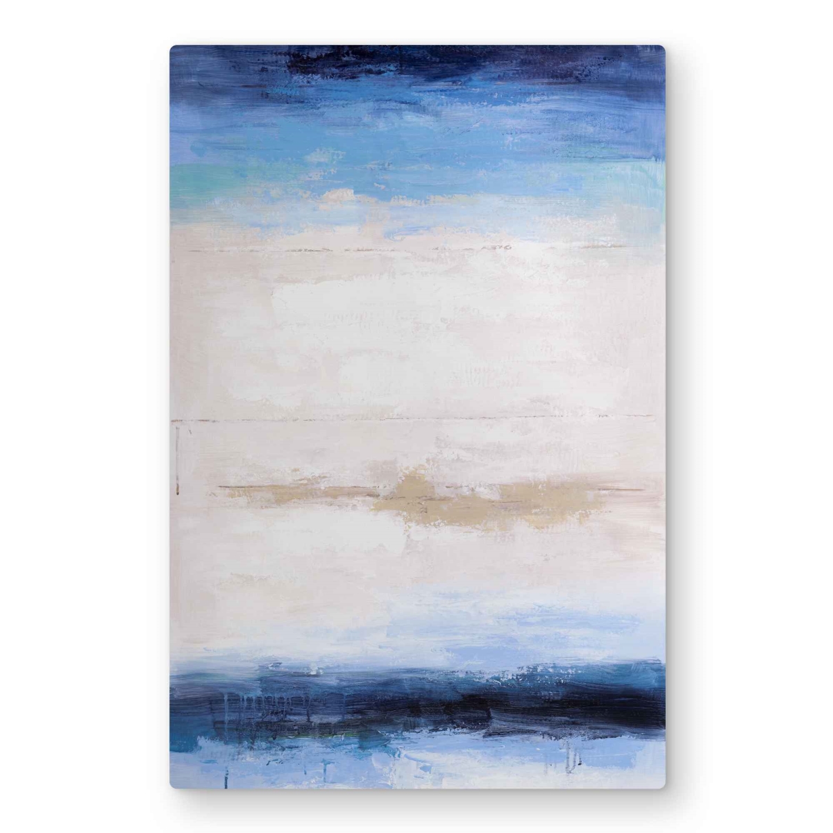 C1MP2030AA81UZ 20 x 30 in. Shade of the Sea - Blue Abstract Metal Print Wall Art for Home Decor