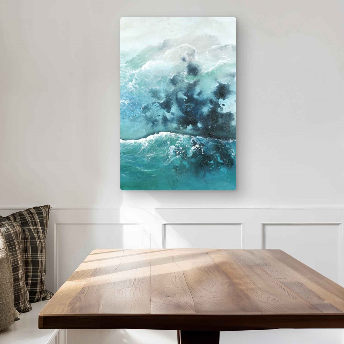 C1MP2030FMBNAS 20 x 30 in. Seaside of the Caribbean - Blue Coastal Metal Print Wall Art for