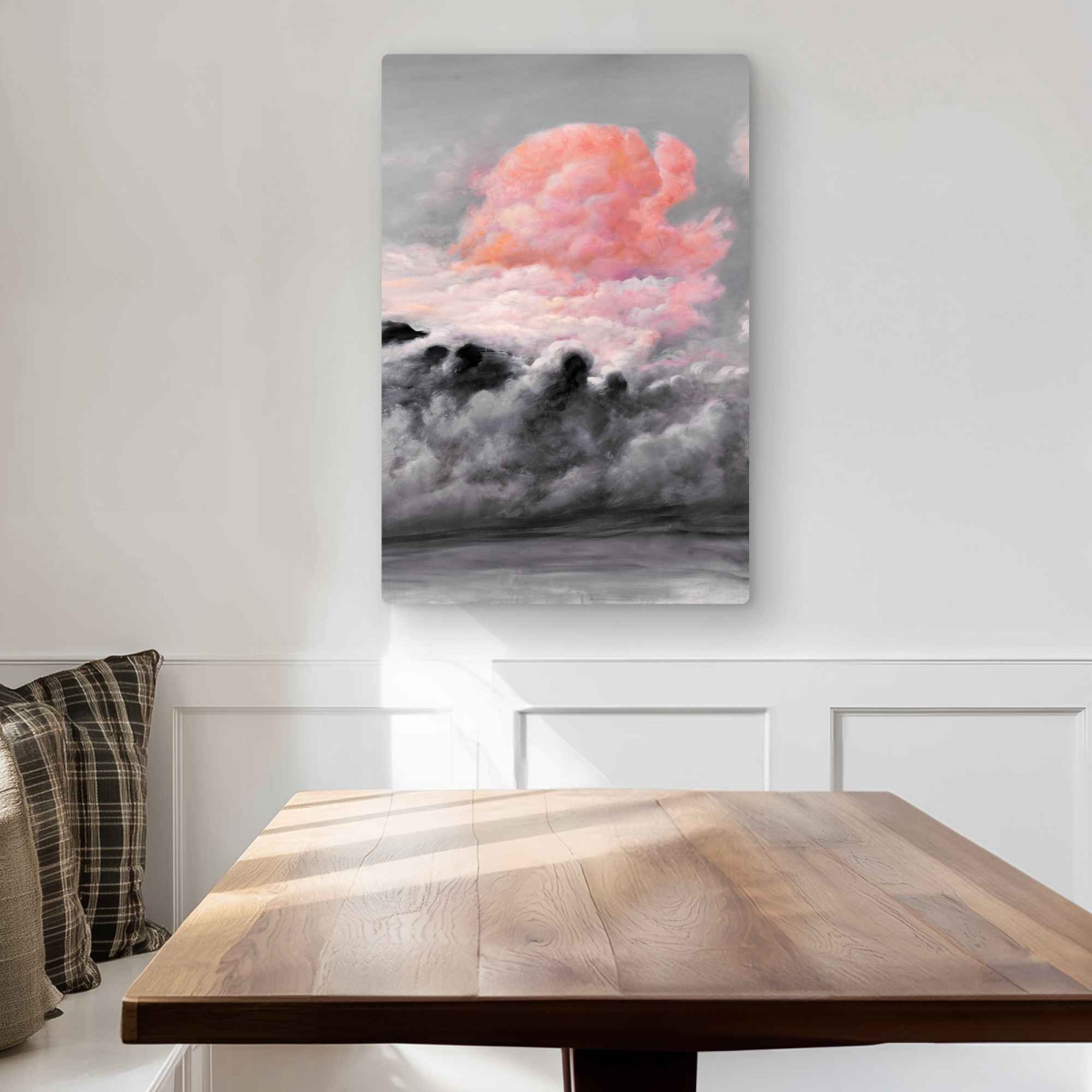 C1MP2030FSWY3Y 20 x 30 in. Pink Clouds - Bedroom Shapes Metal Print Wall Art - Home Decor Accent