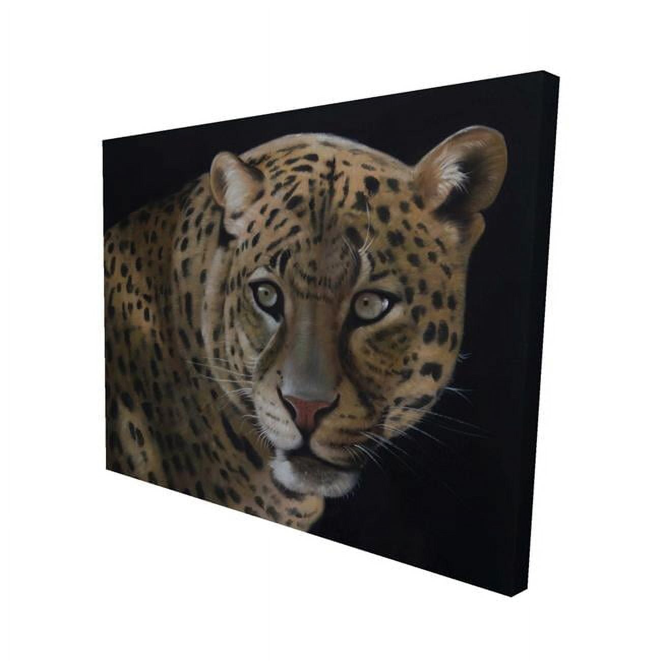 8 x 10 in. Realistic Fierce Leopard-Print on Canvas