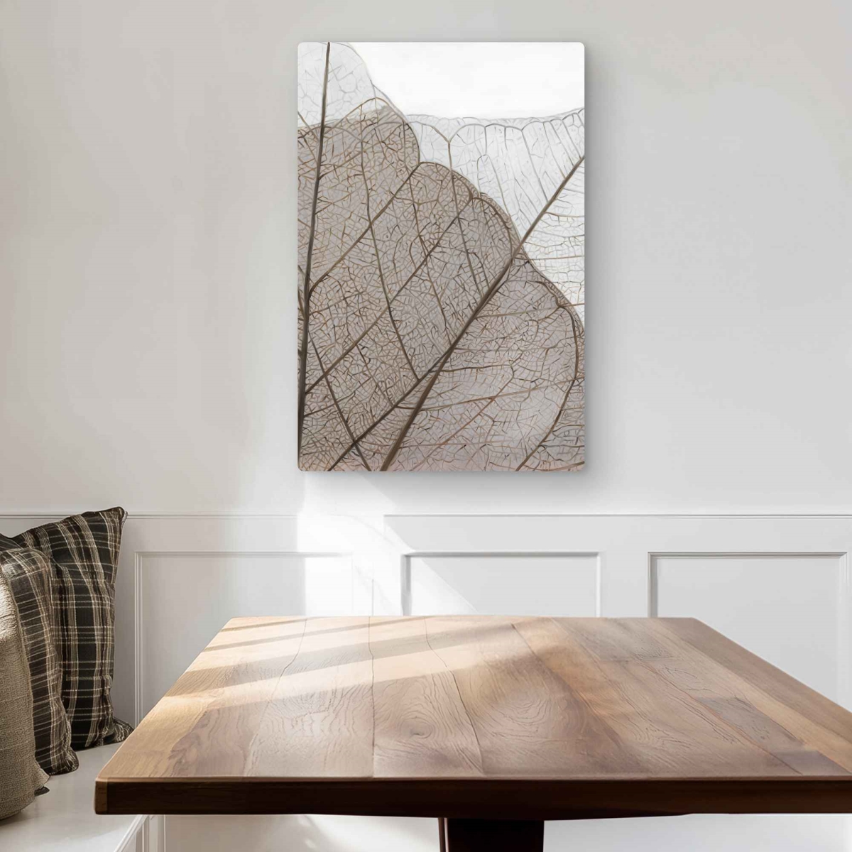C1MP2030JUEQV9 20 x 30 in. Translucent Dried Leaves Metal Print Wall Art - Livingroom Decor