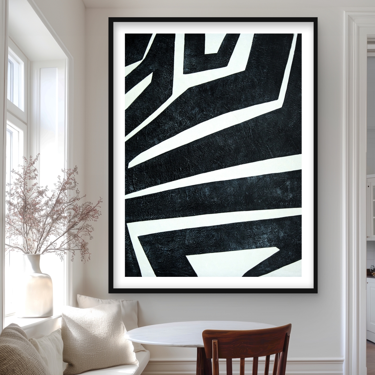 C1FM3648ZN2TBD 36 x 48 in. Labyrinth - Abstract Minimalist Framed Print Wall Art for Home Decor