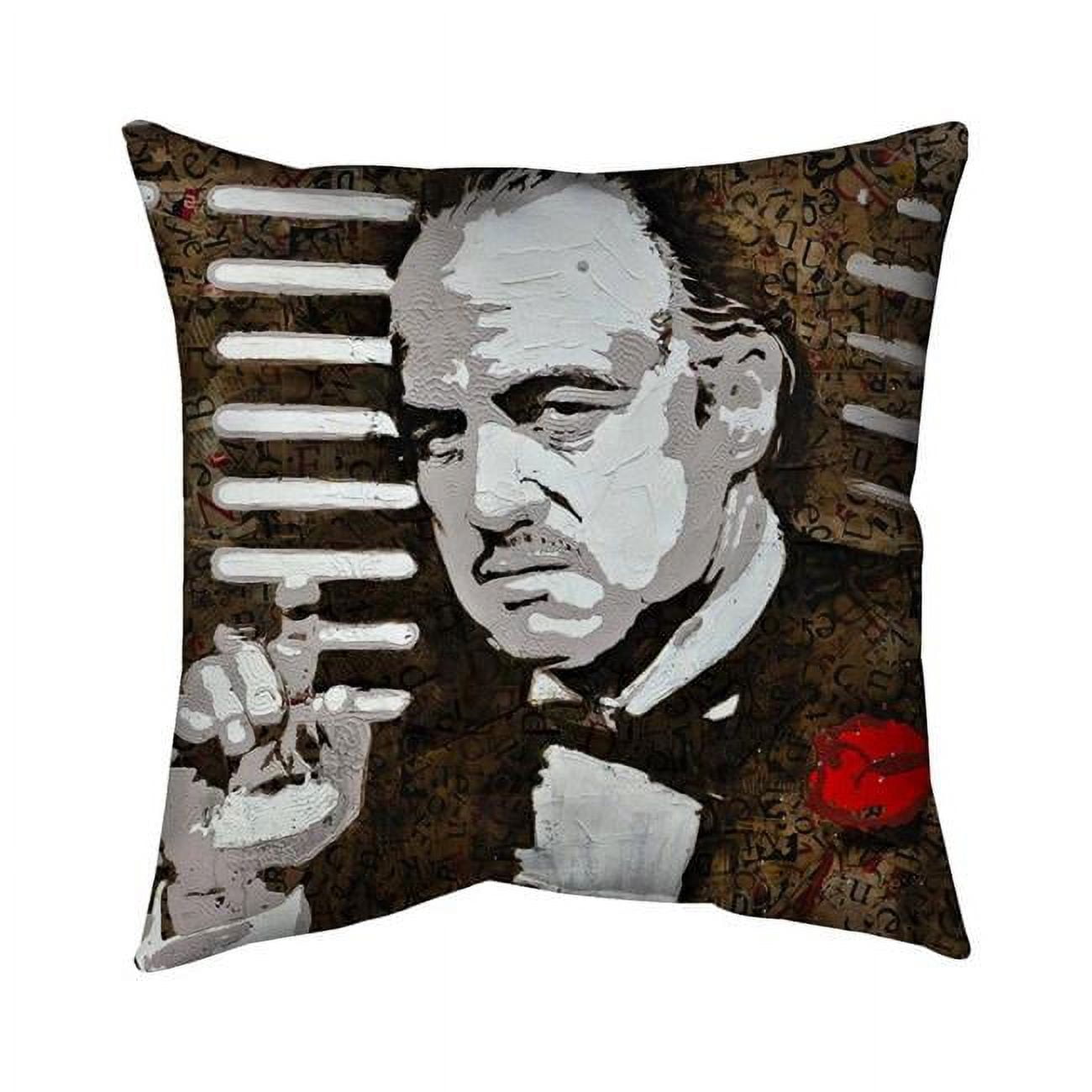 20 x 20 in. Black & White The Godfather-Double Sided Print Indoor Pillow
