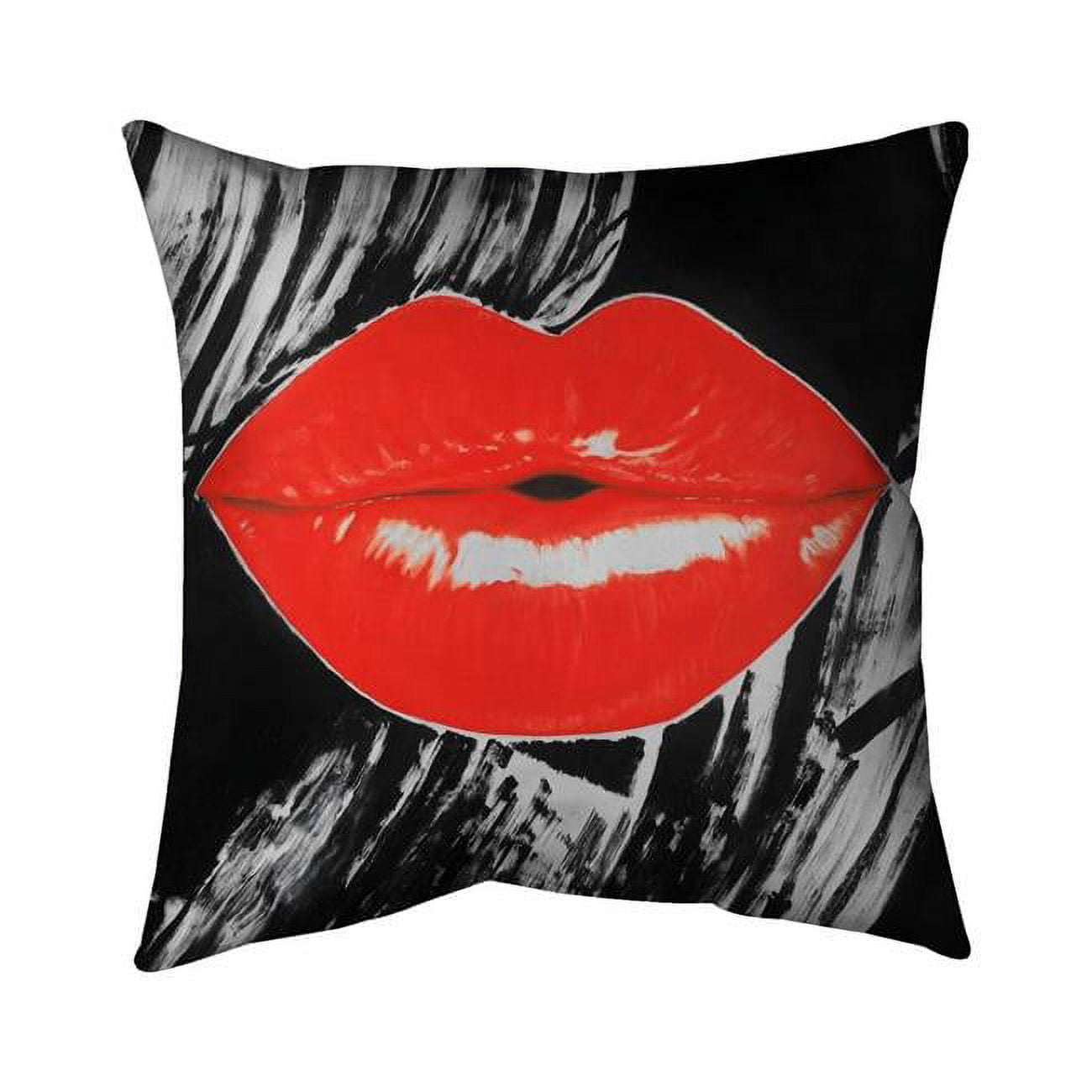 20 x 20 in. Pouty Glossy Lips-Double Sided Print Indoor Pillow
