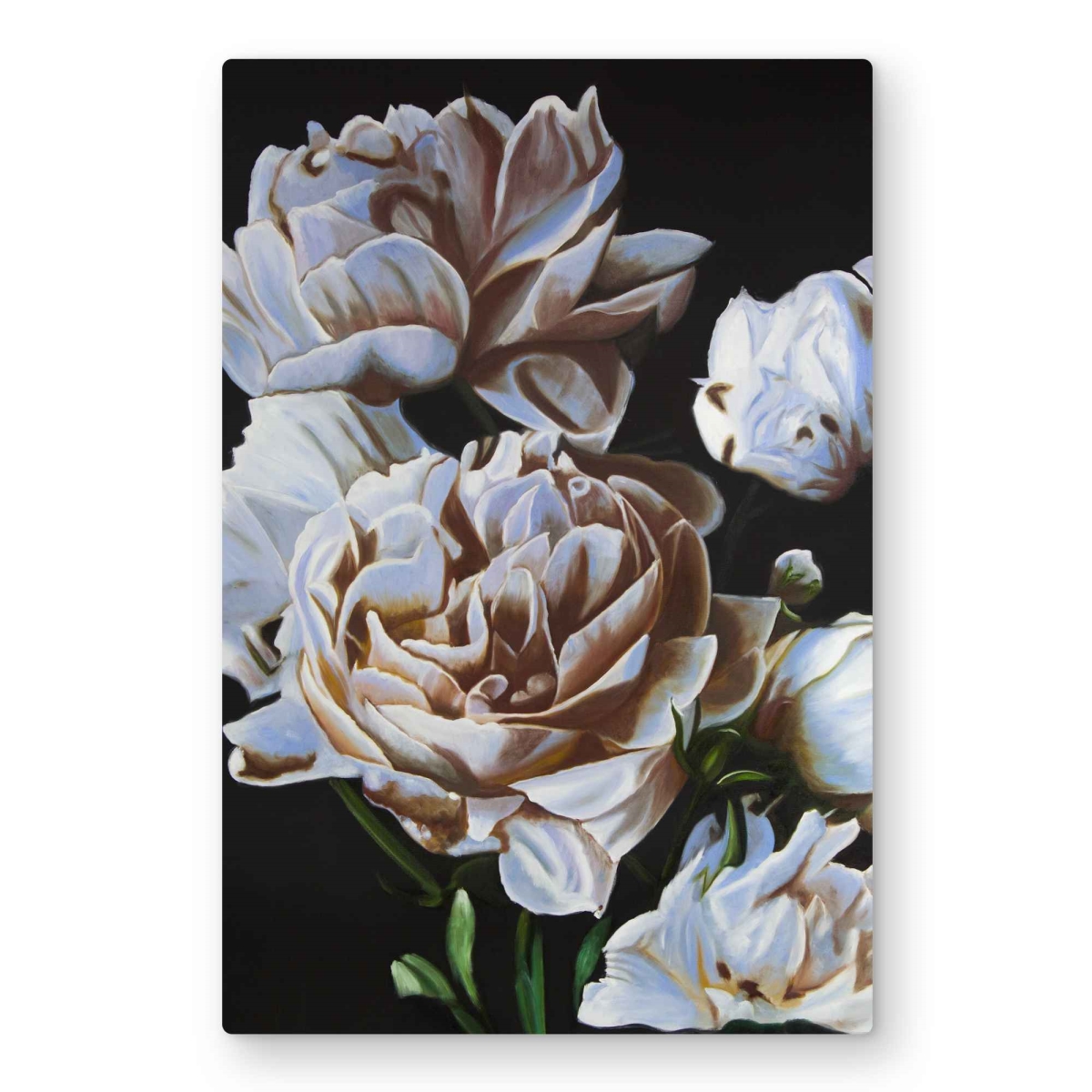 C1MP20301A1PZ6 20 x 30 in. Peonies - Flowers Bathroom Metal Print Wall Art for Home Decor
