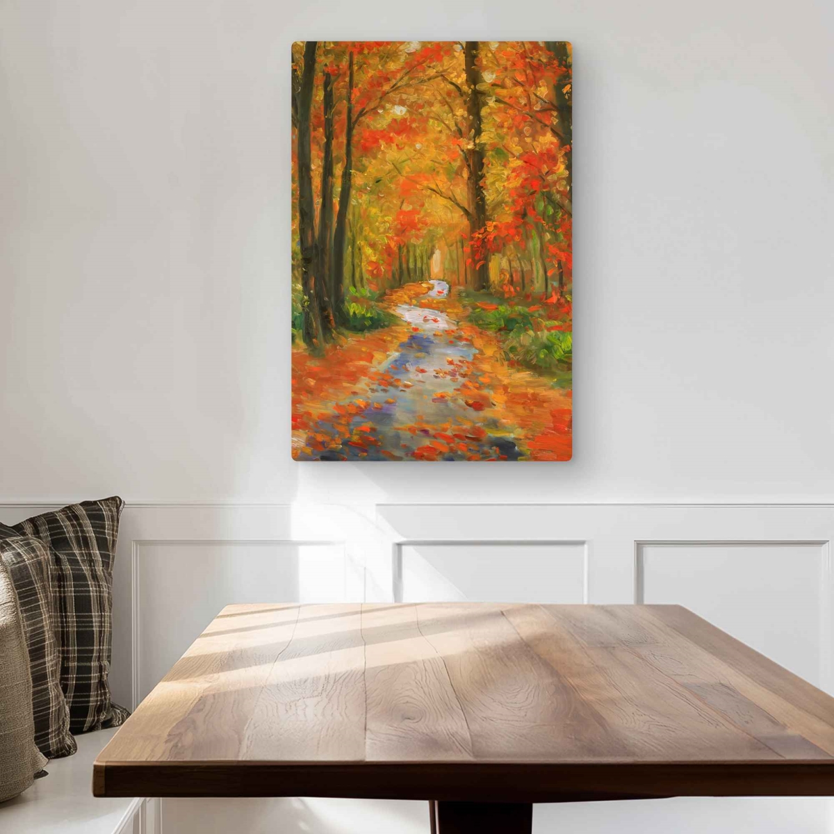 C1MP20301AVEUY 20 x 30 in. Autumn Trail - Orange Trees Metal Print Wall Art for Home Decor