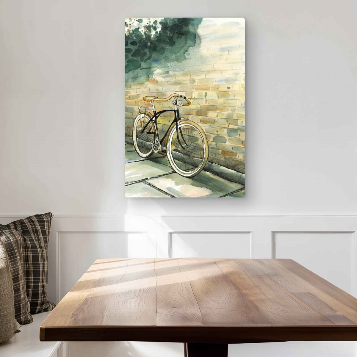 C1MP20302MW2BO 20 x 30 in. Old Urban Bicycle - Metal Print Wall Art - Vintage Style