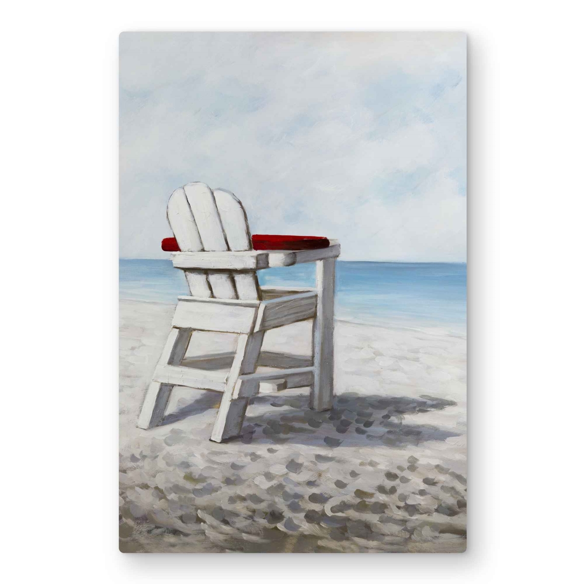 C1MP20302NYVQ5 20 x 30 in. White Beach Chair - Contemporary Metal Print Wall Art for Home Decor