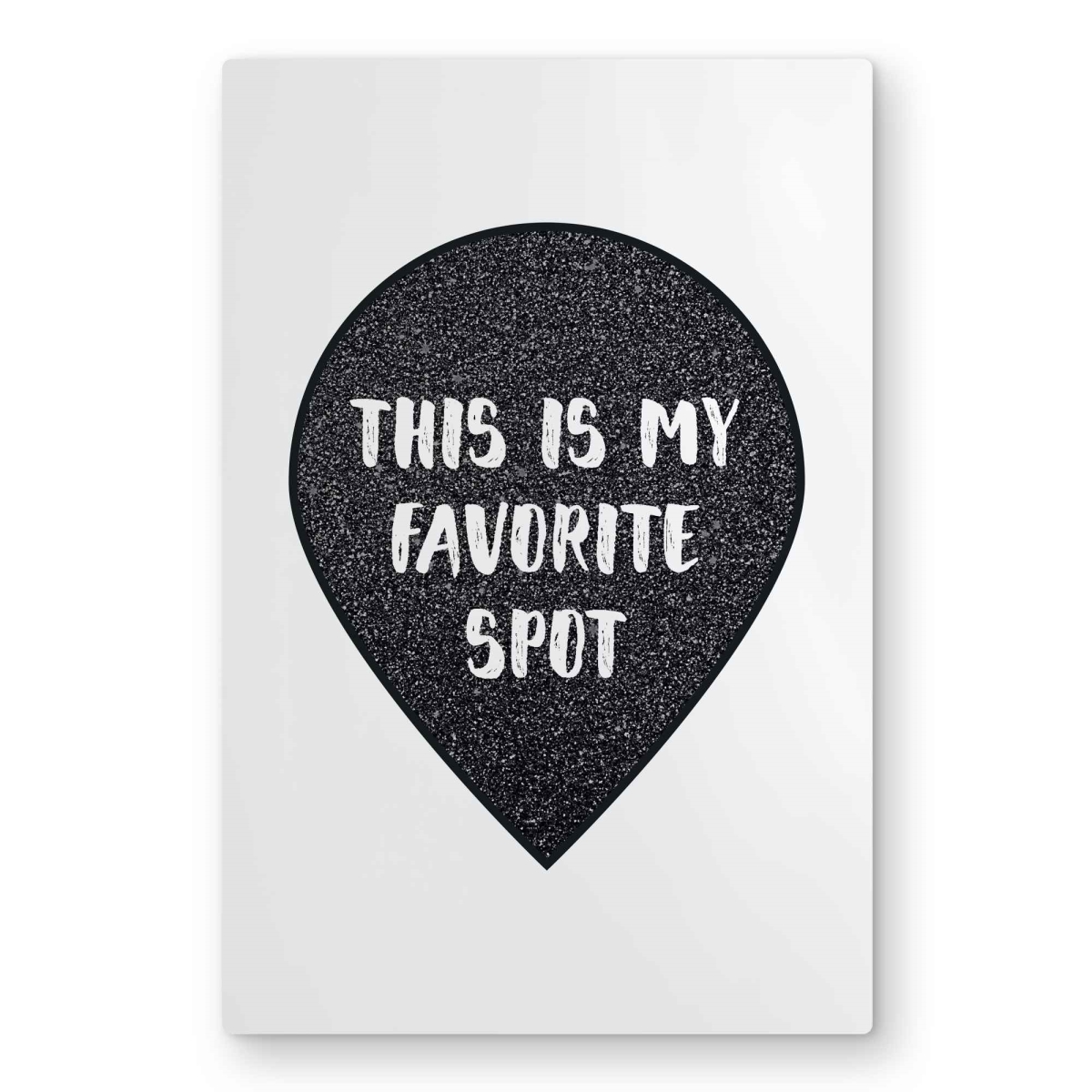 C1MP203031O3U1 20 x 30 in. It My Favorite Spot - Black & White Metal Print Wall Art for Decor