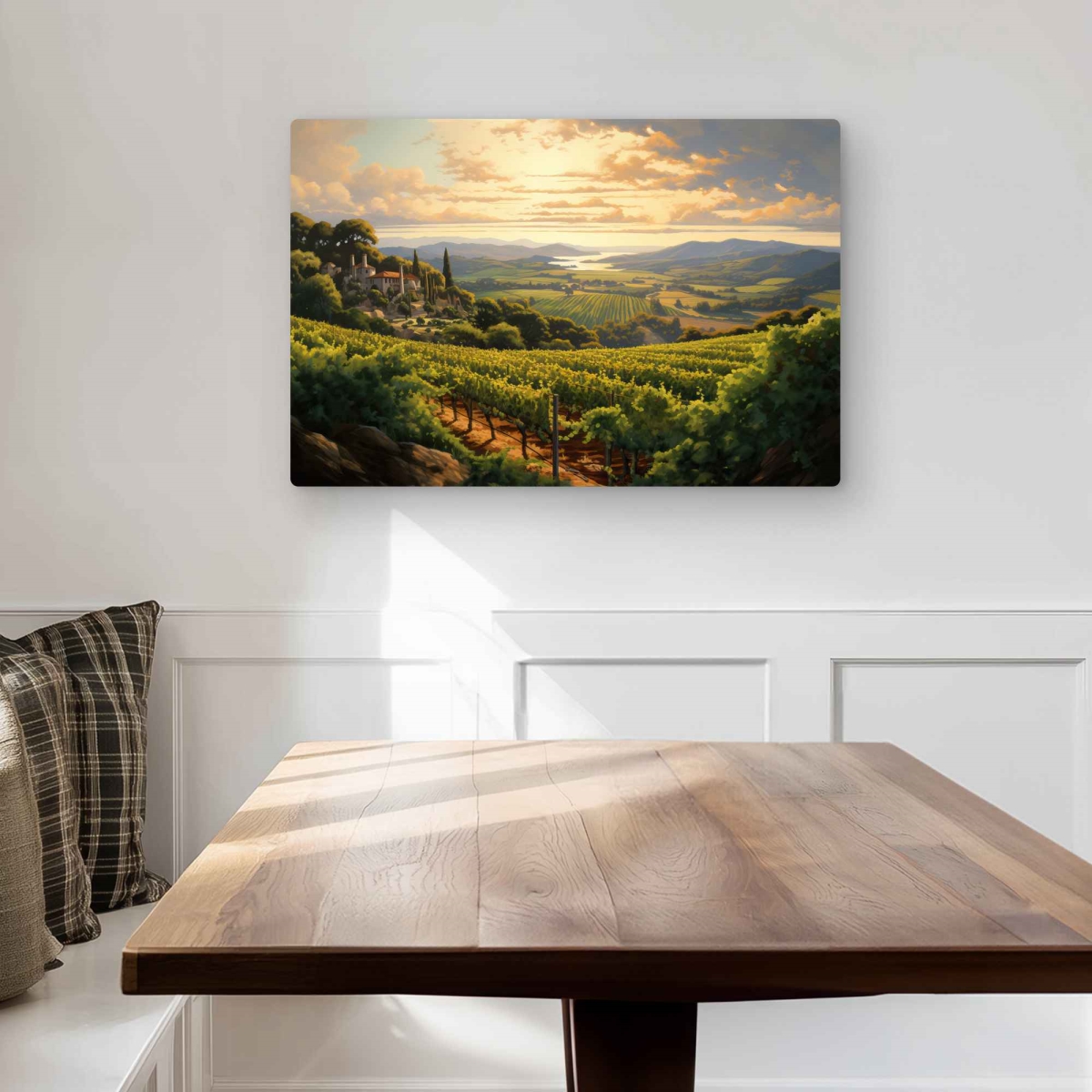 C1MP20305TVG19 20 x 30 in. Calm Dusk - Contemporary Trees Metal Print Wall Art for Home Decor