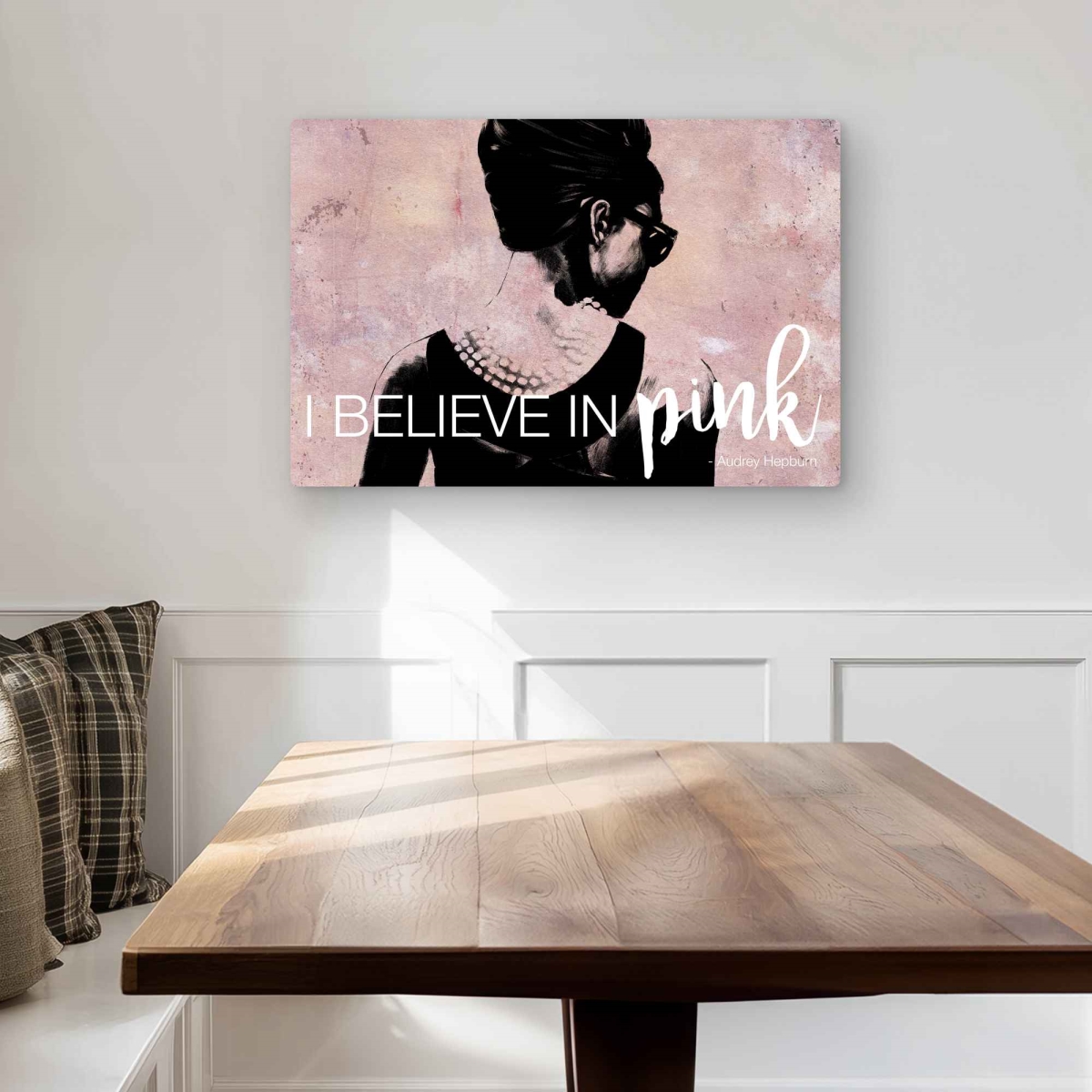 C1MP20306NQWHX 20 x 30 in. I Believe In Pink - Romantic Metal Print Wall Art for Home Decor