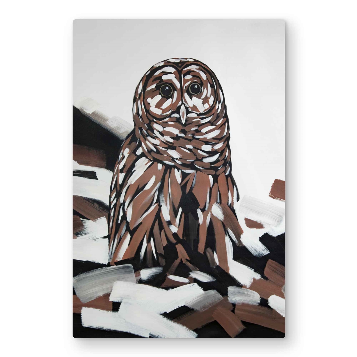 C1MP20307HXUGQ 20 x 30 in. Tawny Owl Beige Metal Print Wall Art - Stunning Home Decor Accent