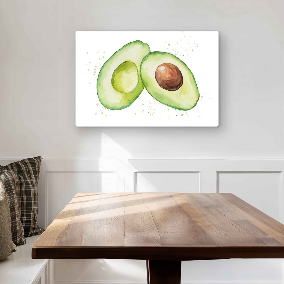 C1MP2030EYANO8 20 x 30 in. Watercolor Open Avocado Wall Art - Illustrative Food Metal Print