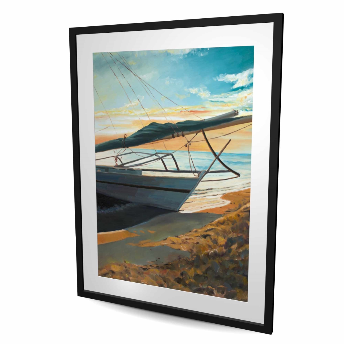 C1FM36481ZSRF5 36 x 48 in. Peaceful Seaside - Coastal Bathroom Print Wall Art - Home Decor Art