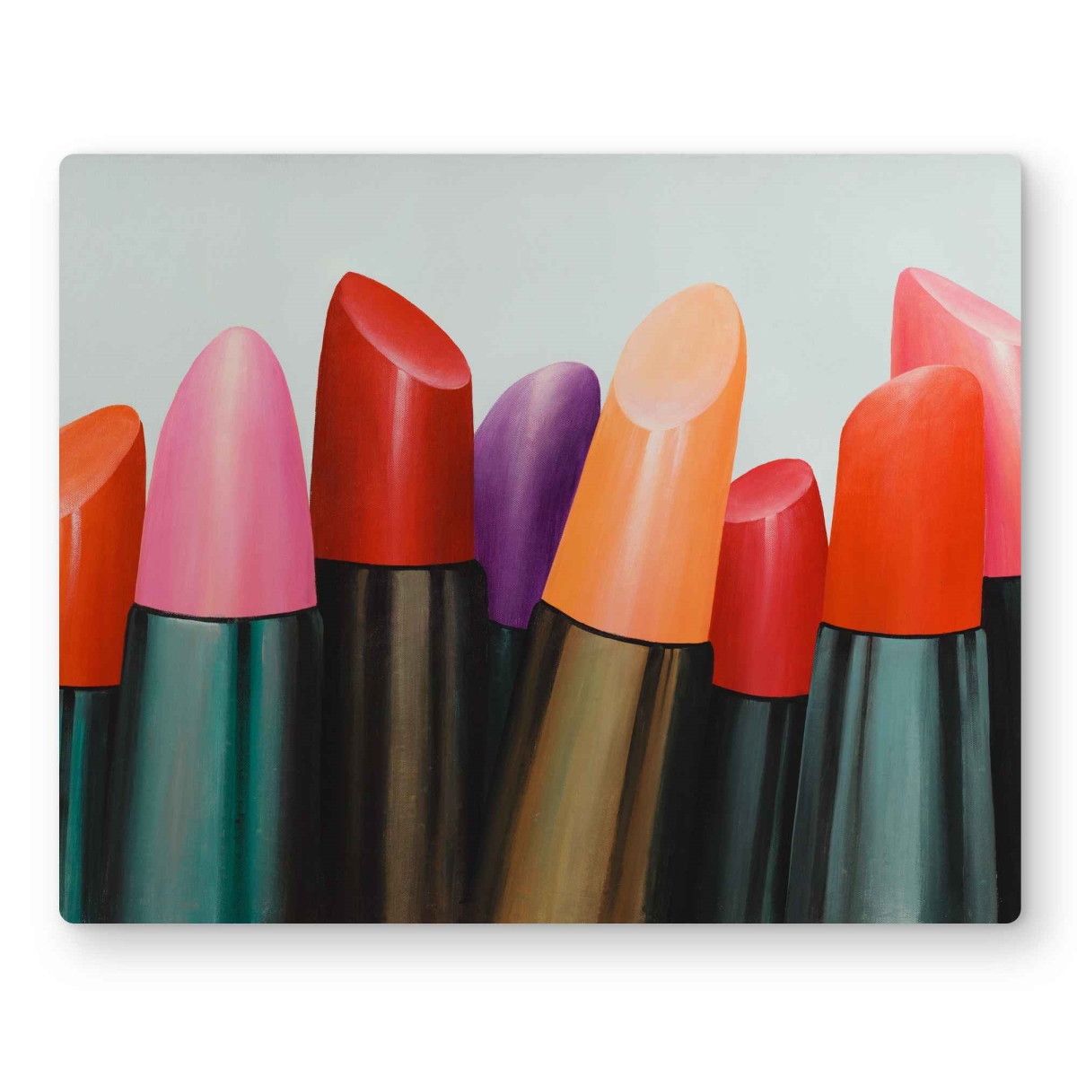 C1MP1620IPEAIC 16 x 20 in. Lipstick Collection Wall Art - Pink Bathroom Metal Print