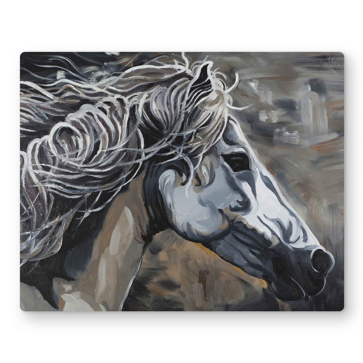 C1MP1620J90UDI 16 x 20 in. Side of A Wild Horse - Contemporary Metal Print Wall Art - Home Decor