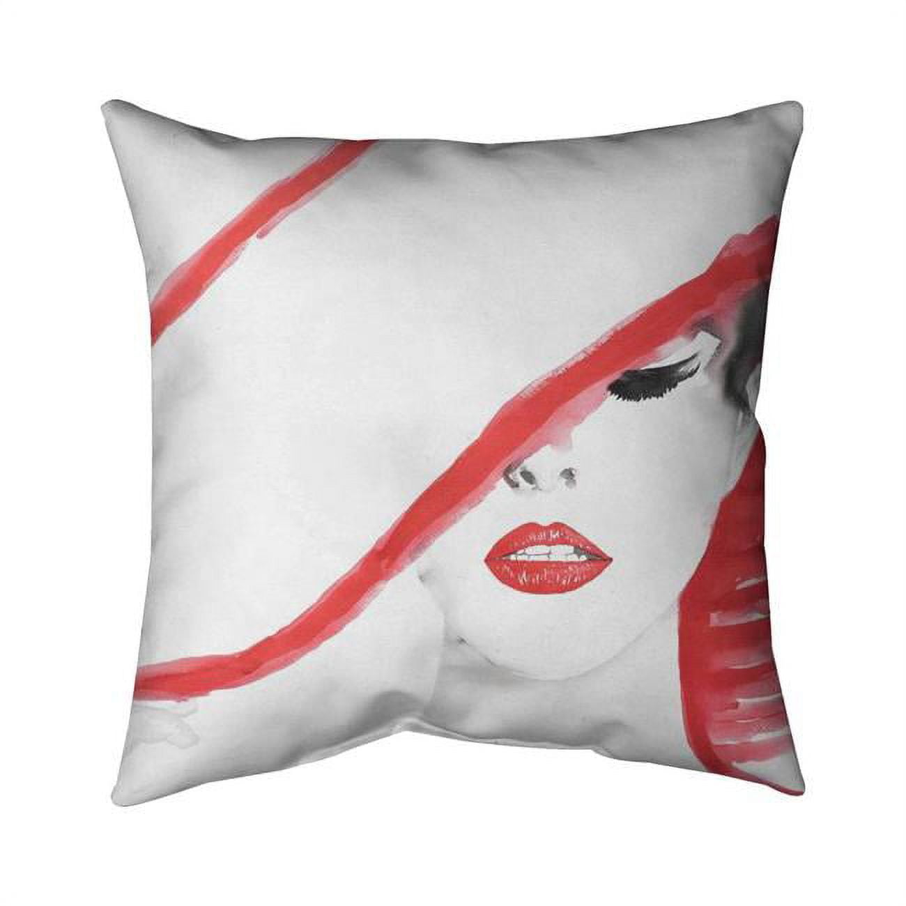 20 x 20 in. Woman with A Summer Hat-Double Sided Print Indoor Pillow