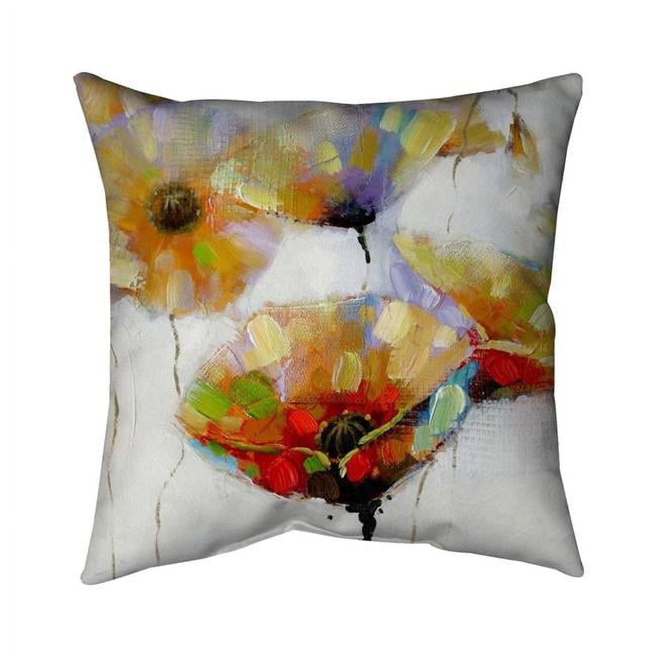 20 x 20 in. Color Spotted Flowers-Double Sided Print Indoor Pillow