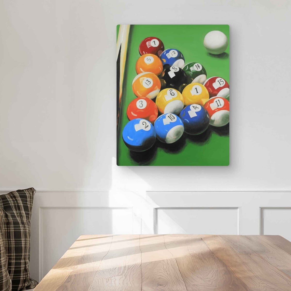 C1MP1620NJQFMK 16 x 20 in. Pool Table with Ball Formation Wall Art - Hyperrealist Metal Print