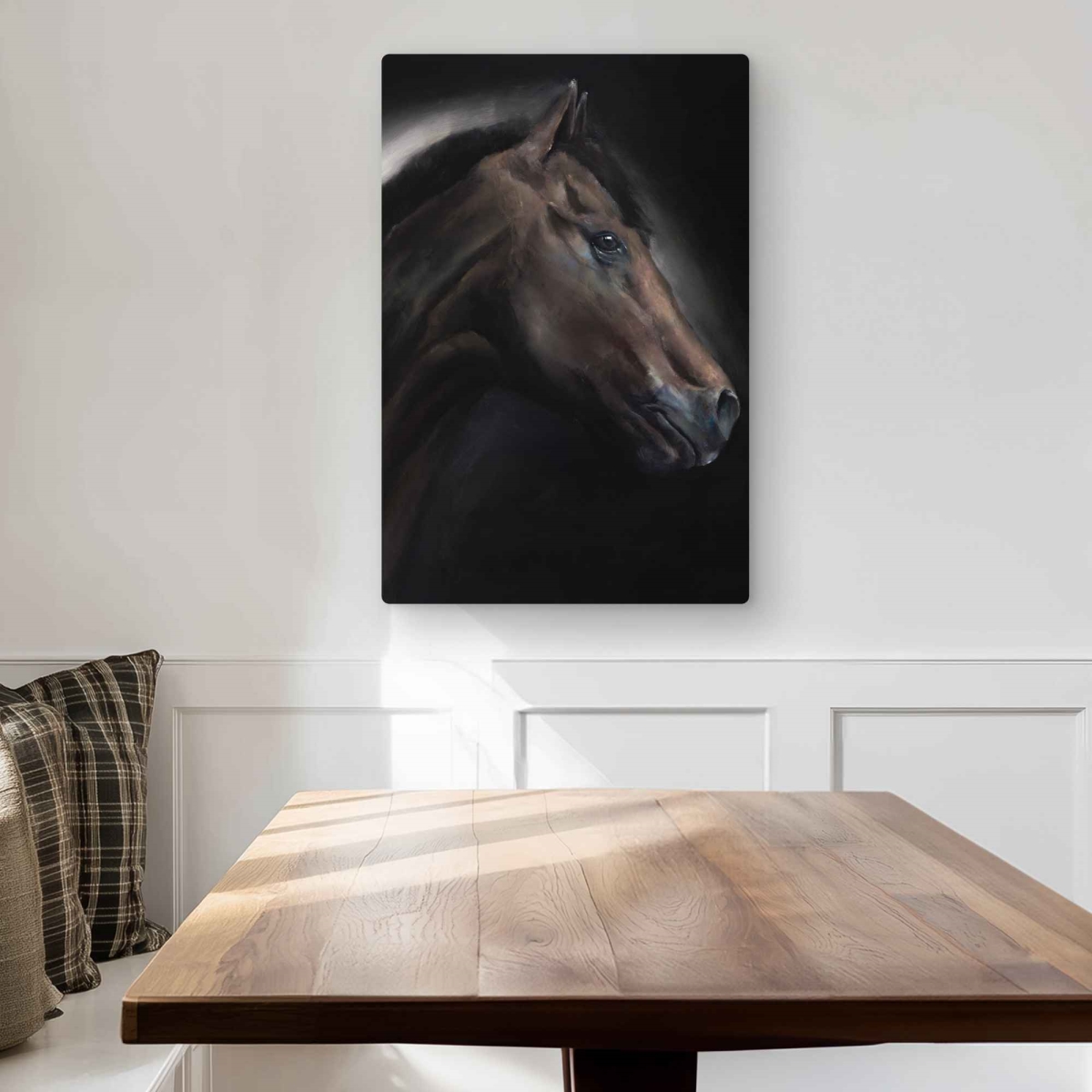 C1MP20300557Z6 20 x 30 in. Loneliness Horse - Farmhouse Metal Print Wall Art for Home Decor