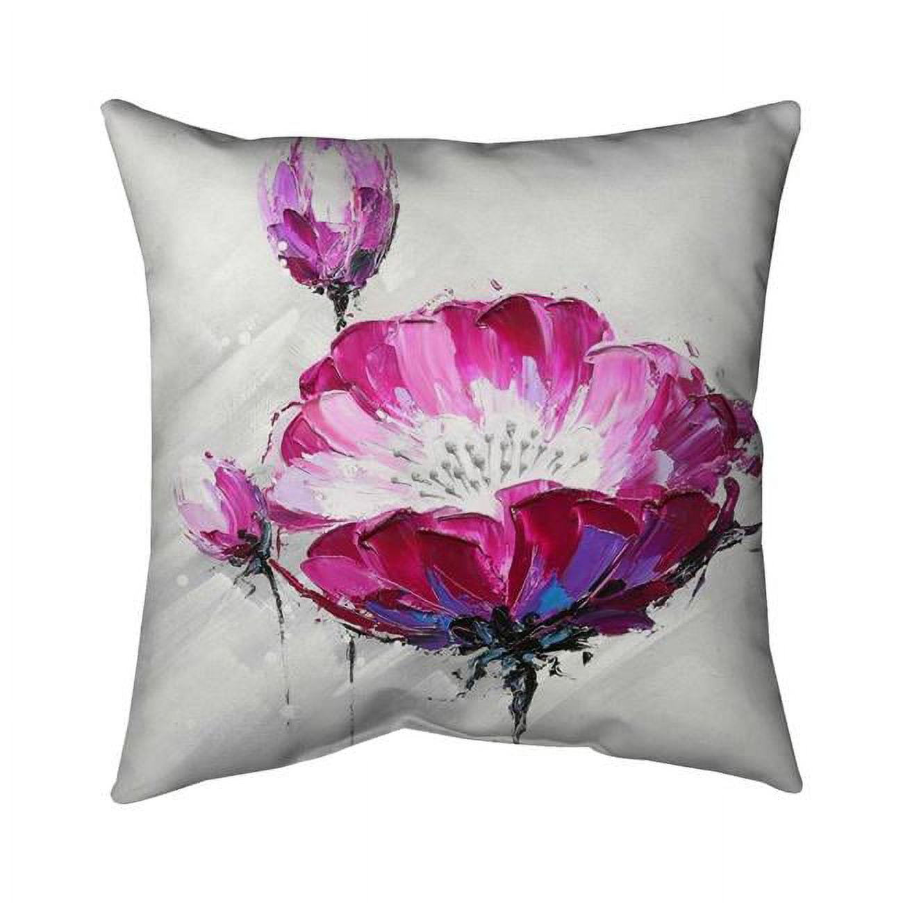 20 x 20 in. Fuchsia Wild Flower-Double Sided Print Indoor Pillow