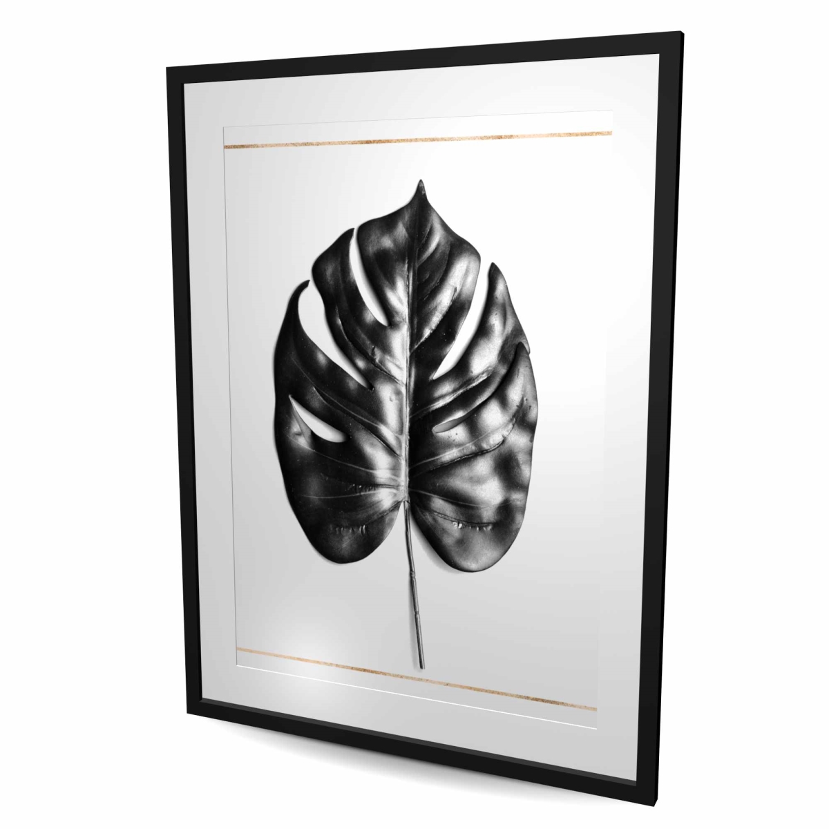C1FM364889PRNG 36 x 48 in. Split Leaf Philodendron Print Wall Art - Minimalist Botanical Decor