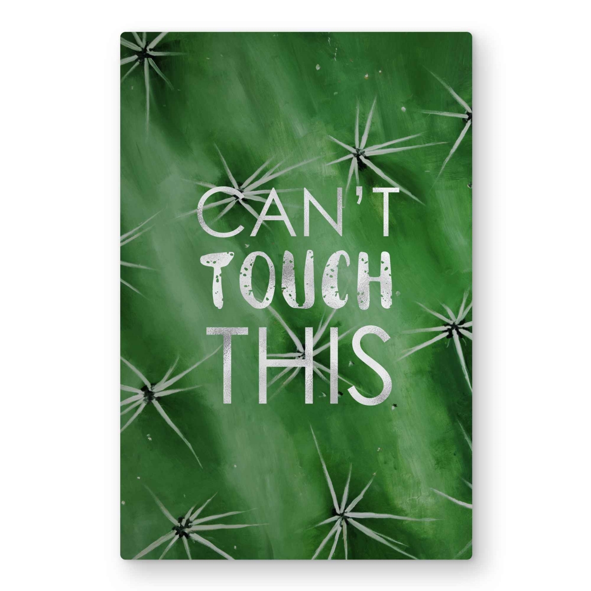 C1MP2030E3TQRE 20 x 30 in. Cant Touch This Wall Art - Motivational Silver Metal Print