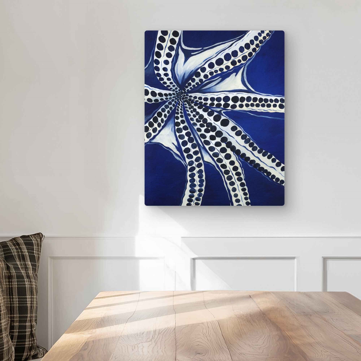 C1MP1620GYVVC6 16 x 20 in. Swimming Octopus - Best Sellers Metal Print Wall Art for Home Decor