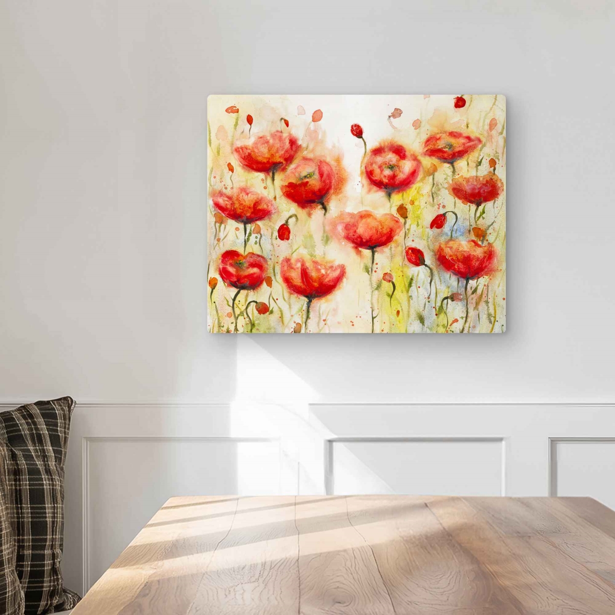 C1MP1620VNMVWT 16 x 20 in. Red Flowers Garden - Red Metal Print Wall Art for Home - Buy Now