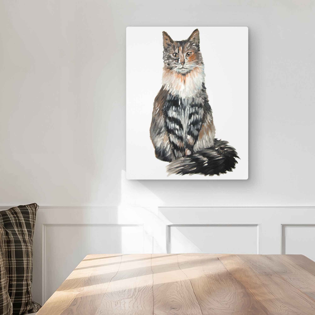 C1MP1620WZAIGH 16 x 20 in. Norwegian Forest Cat - Pets Illustrative Metal Print Wall Art - Decor