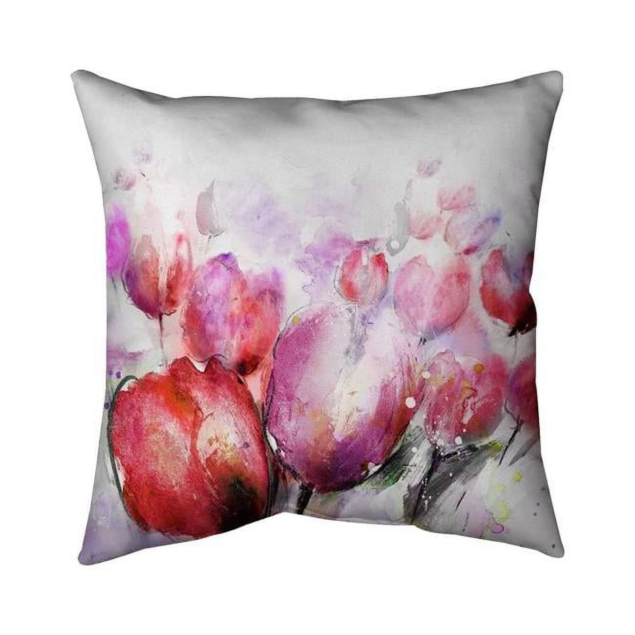 20 x 20 in. Abstract Blurry Tulips-Double Sided Print Indoor Pillow