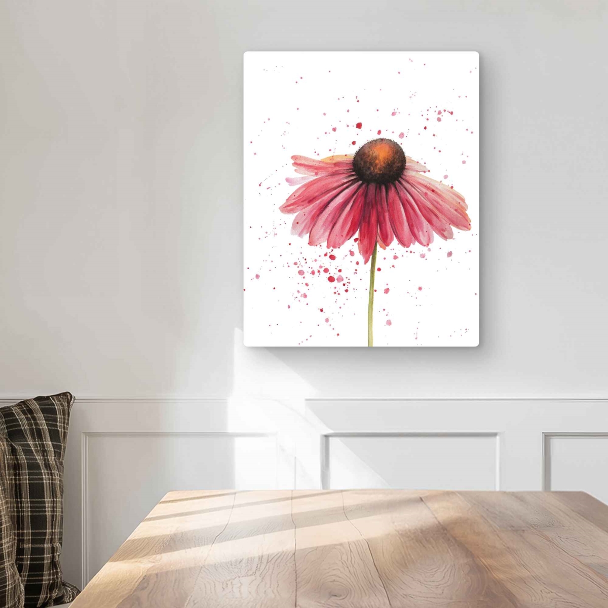 C1MP1620ZXW78X 16 x 20 in. Pink Daisy - Romantic Livingroom Metal Print Wall Art for Home Decor